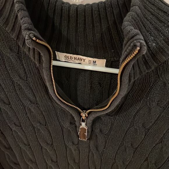 Old navy black quarter zip sweater medium - Picture 4 of 8